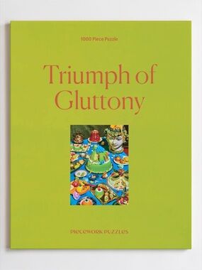 Piecework Puzzles Triumph of Gluttony 1000 Piece Food Jigsaw Puzzle NWT / Sealed